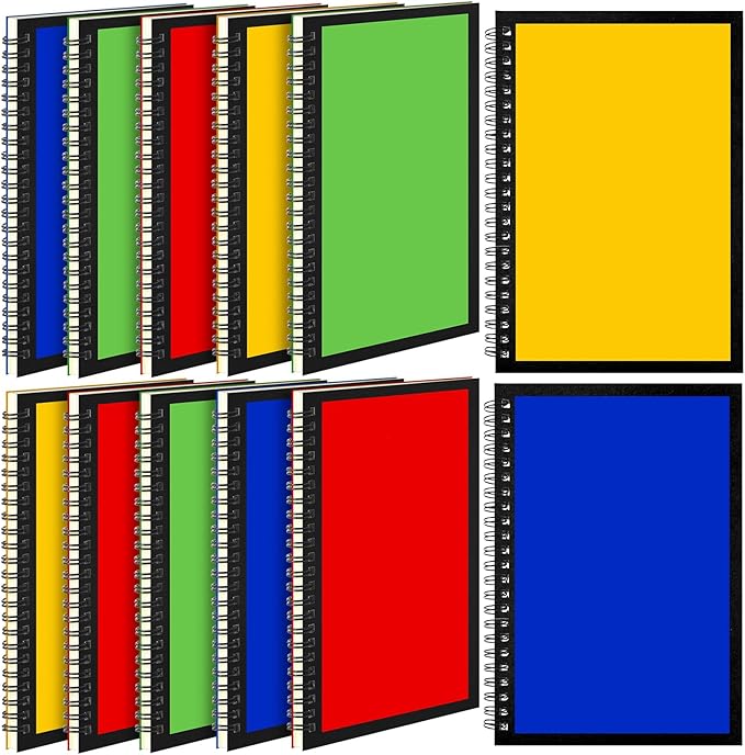 Leelosp 12 Pack Small Spiral Notebook A5 Lined College Ruled Spiral Journal by Leelosp