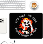 Auhoahsil Mouse Pad, 12 x 10 in Cute Skull Theme Computer Mouse Pad - Image 2