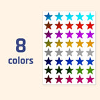 8 Colors, 4000 Pack, Foil Star Metallic Stickers, 0.6" Diameter