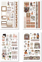 Hobonichi Compatible A5 Planner Sticker Book – Coffee Queen Collection Coffee-Themed Decorative & Functional Stickers for Cousin & Weeks Size Planners, Journals & Creative Planning