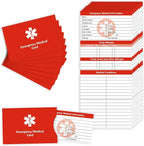MEDMAX 8 Pack Emergency Medical Cards Tri-Folding by MEDMAX