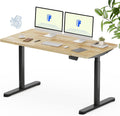 FLEXISPOT Solid Rubberwood Electric Standing Desk