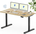 FLEXISPOT Solid Rubberwood Electric Standing Desk by FlexiSpot
