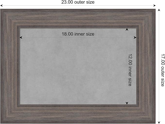 Amanti Art Grey Framed Magnetic Board 17x23 Small Vision Board - Image 3