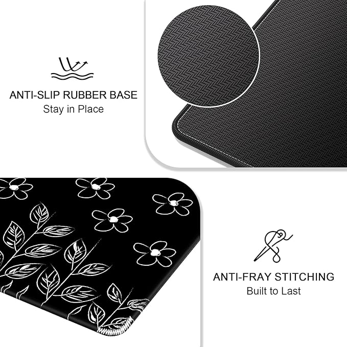 Auhoahsil Mouse Pad, 12 x 10 in Flower Theme Computer Mouse Pad - Image 5