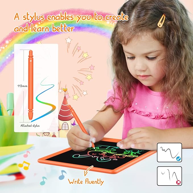 BUKEBU LCD Writing Tablet Doodle Board, Colorful Drawing Pad, Electronic - Image 3