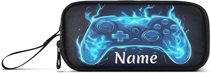 BOENLE Custom Joystick Gamepad Blue Flame Pencil Case Box Boys Girls - Image 8