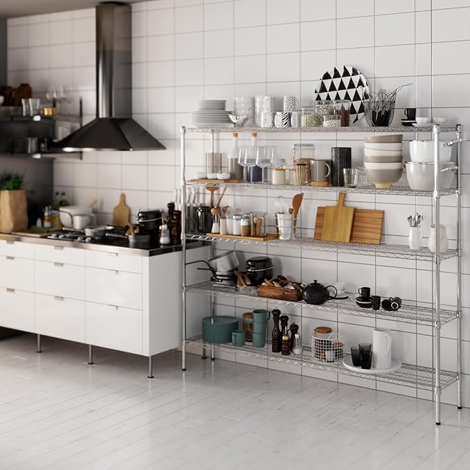 Regal Altair 14" Deep x 72" Wide x 64" Height Wire Shelving Kit | 5-Tier | NSF - Image 2