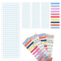 STOBOK 40Pcs PVC Washi Cards Tape Organizer Thick Rounded Corner Plastic Organizer for Scrapbooking DIY Crafts and Journaling Decorative Washi Cards