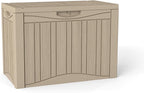 PATIOEASY 45GAL Deck Box -Grey, Lockable Patio Outdoor Storage Box by Unknown