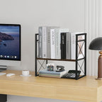 YINMIT Desktop Shelf Organizer, 2 Tier Office Shelves, Wood Desk Organizer - Image 8