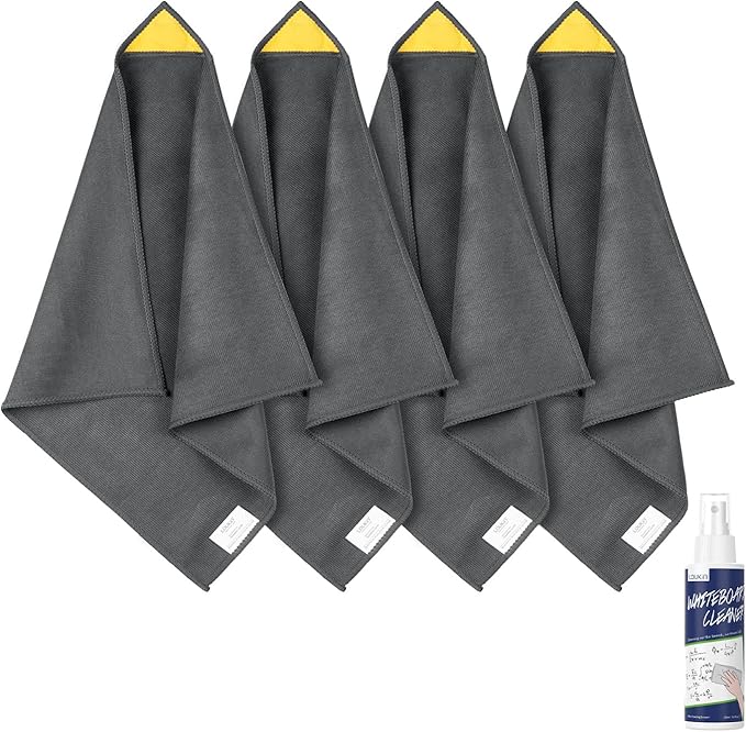 loukin 4 Pack Magnetic Whiteboard Cleaning Cloth, Dry Erase Cleaning Cloth by LOUKIN