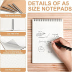 Engrowtic Dot Grid Notebook Top Spiral Notebook A5 Size Bullet Dotted Paper - Image 3