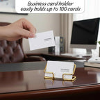 Skrfren 2Pcs Metal Business Card Holder - Image 3