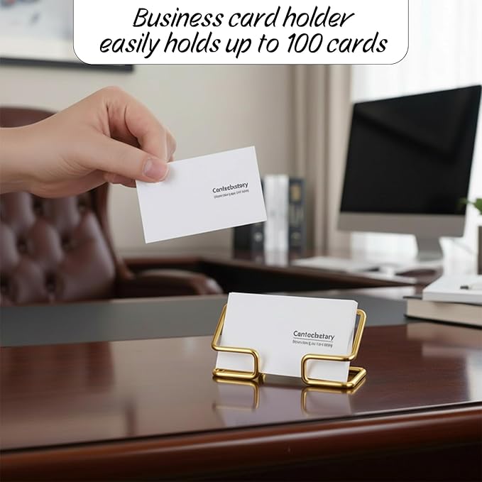 Skrfren 2Pcs Metal Business Card Holder - Image 3