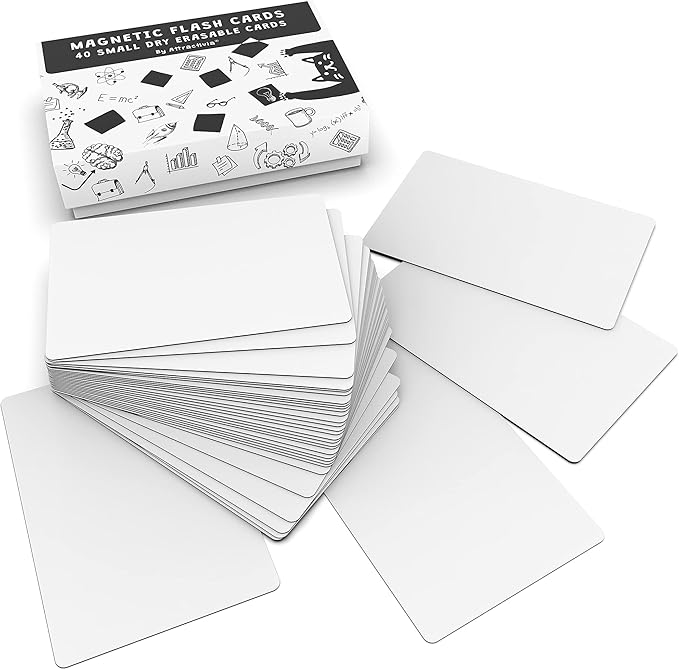 Attractivia Dry Erase Magnetic Labels 2.8 x 1.8 in, Small Dry Erase Magnets by Attractivia