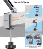 YICOSUN Tablet Arm Mount with Super Grip, Adjustable Foldable Holder & Heavy - Image 3