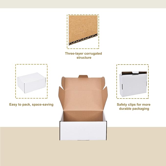 WINHPH Shipping Boxes Set of 20, Literature Mailer Box Packaging Supplies - Image 3