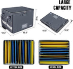 ENGPOW File Box with Lock, Fireproof Document Box with Zipper Lid, Collapsible - Image 5