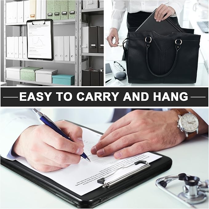 Geyee 8 Pcs Clipboard with Storage Plastic Foldable Nursing Clipboard Storage - Image 7