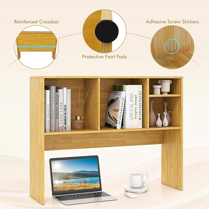 Tangkula Desktop Bookshelf, Countertop Storage Hutch - Image 8