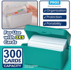 Olivo Index Card Holder Box 3x5 Flash Note Card Holder Storage File Box - Image 4