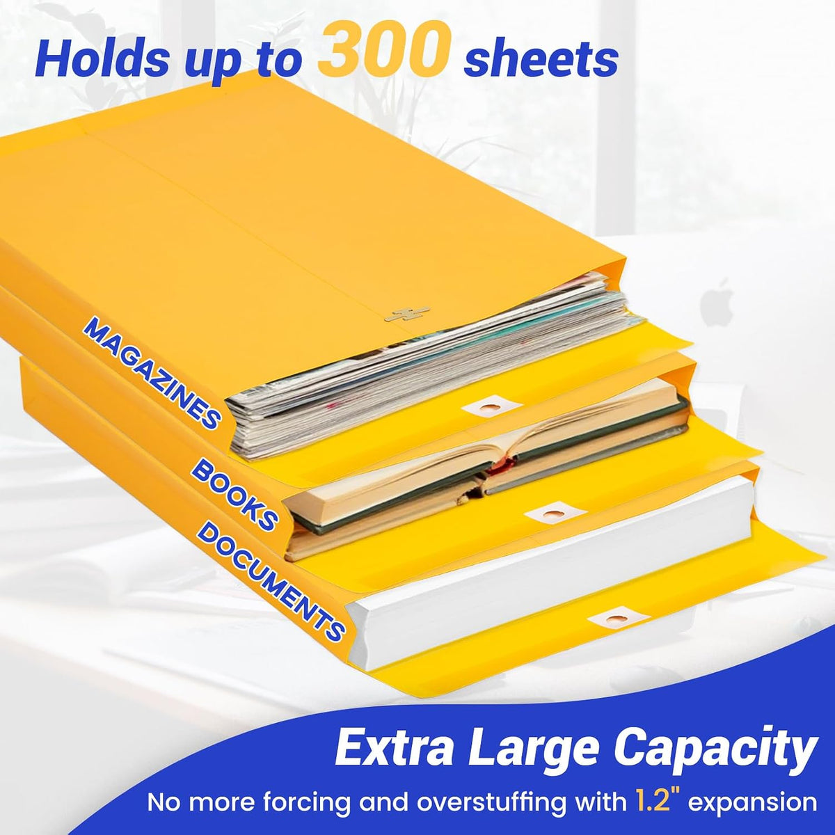 goefun 50 pack 9x12 expanable manilla envelopes, close-up detail