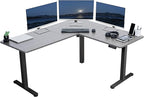 VIVO Electric Corner 63 x 55 inch L-Shaped Standing Desk, Memory Height by VIVO