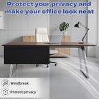 Under Desk Privacy Panel 62 x 15 Inch Self-Adhesive Modesty Panel Table Skirts - Image 6