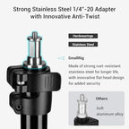 SMALLRIG Photography Light Stand 110"/9.2ft/280cm, Air-Cushioned Aluminum Photo - Image 5