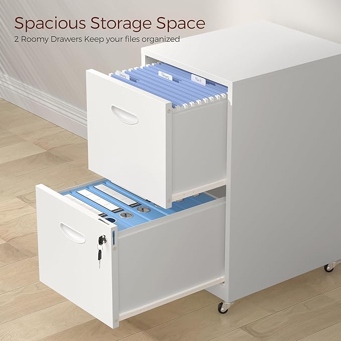 Kubohogar 2 Drawer Mobile File Cabinet - Image 8