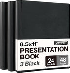 Dunwell Presentation Binder 24-Pocket, Displays 48 Pages, 8.5x11 Portfolio by Dunwell