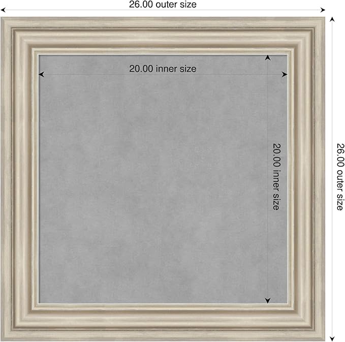 Amanti Art Silver Framed Magnetic Board 26x26 Medium Vision Board - Image 2