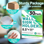 Aheroi 30Pcs Acrylic Sign Holder 8.5 x 11, No Drilling Acrylic Wall Frame Paper - Image 5