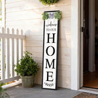 Double-sided Welcome to Our Home Wooden Sign Stand - Image 5