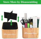 Hennaja Square Leather Art Supply Organizer, Remote Control Holder - Image 6