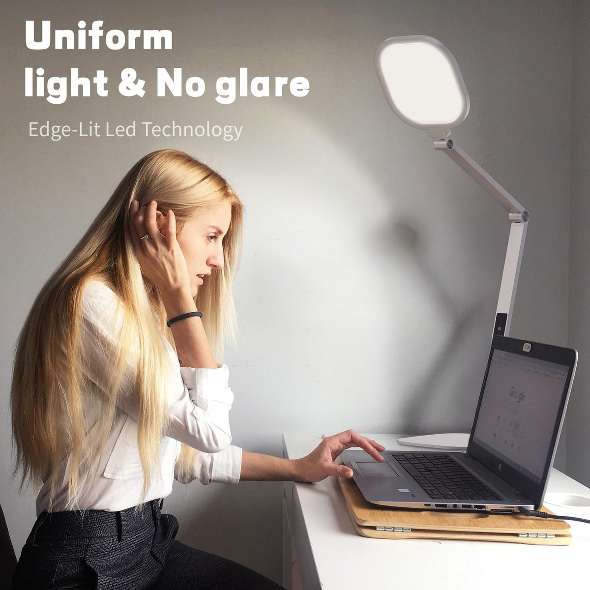litones led desk lamp for home office, soft, side view