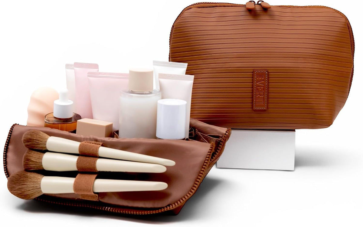 THE VERTI-Vertical Waterproof Makeup & Toiletry Bag | 23-Pocket Organizer...