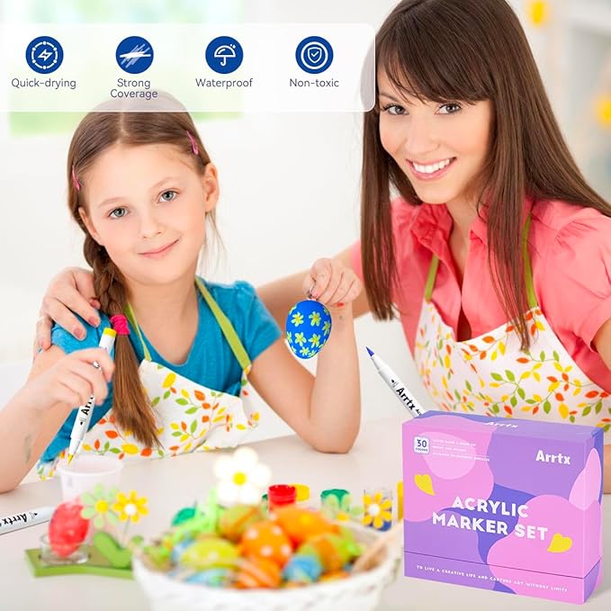 Arrtx 30 Colors Acrylic Paint Pens - Image 8
