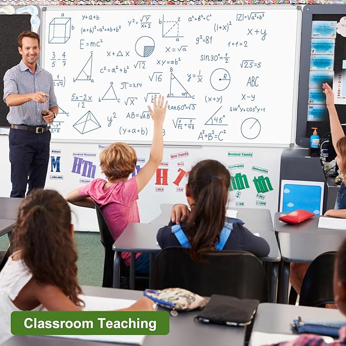 Lockways Dry Erase Board 96 x 48 Inch, Large 4 x 8 Magnetic White Board Pack of - Image 2