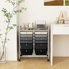 LDAILY 12 Drawer Rolling Storage Cart, Craft Cart Organizer on Wheels w/Metal - Image 8