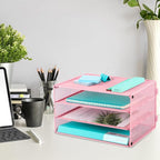 EASEPRES Paper Organizer Tray, 3 Tier Mesh Desk File Organizer Letter Sorter - Image 6