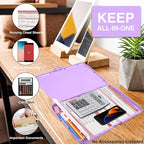 Sooez Clipboards with Storage, High Capacity Clip Boards 8.5x11 with Storage - Image 5