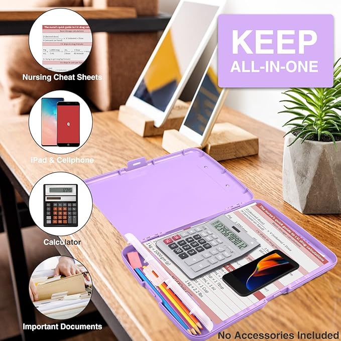 Sooez Clipboards with Storage, High Capacity Clip Boards 8.5x11 with Storage - Image 5