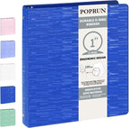 POPRUN 3 Ring Binder 1 Inch, Holds 175 Sheets of 8.5 x 11 Paper, Extra Durable by POPRUN