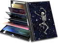 BWEGRHE Slim Credit Card Holder, Dance Skull Skeleton RFID Blocking Metal Wallet by BWEGRHE