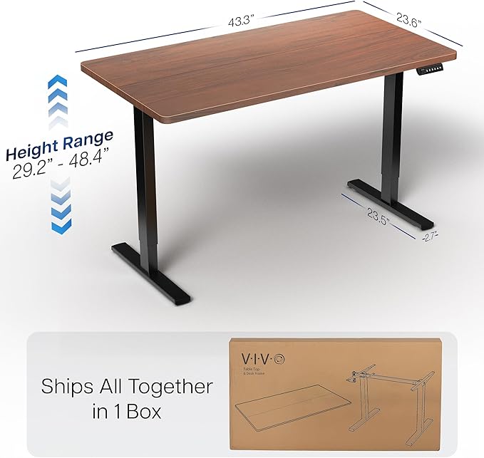 VIVO Electric 43 x 24 in Standing Desk, Memory Height Adjustment, 1B Series - Image 3