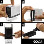COLOP Extra Small Size Self Inking Custom Text Stamp - Image 6