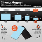 Attractivia Dry Erase Magnetic Labels 2.8 x 1.2 in, Solid Colors, Dry Erase - Image 3