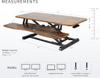VIVO 42 inch Desk Converter, K Series, Height Adjustable Sit to Stand Riser - Image 3